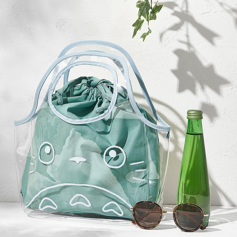 Large Totoro clear bag with drawstring purse