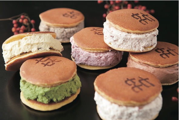 Kyoto "Nanaboshi" Dorayaki (azuki, matcha, hojicha, chocolate, etc., ¨¥390 each)