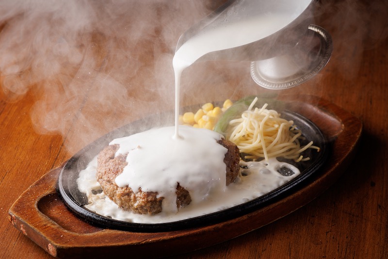 Indulge in the Limited-Time Rich, Creamy White Cheese Hamburger Steak Offer